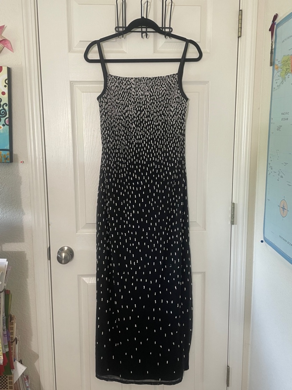 Vintage Huey Waltzer for Nieman Marcus Black Beaded Size 8 Black Tie Event